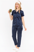 Satin Pajama Set – Midnight