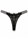 Lace Thong – Black