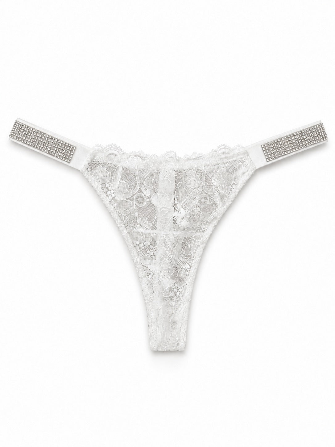Lace Thong – White